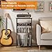 Huxitocan Record Player Stand with Storage Up to 100 Albums and 40 CDs, 4 Tier Vinyl Record Storage for Living Room, Turntable Stand with Record Holder & Display Shelf