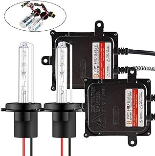 Chemini 1 Set H7 HID Xenon Conversion Kit 55W AC 12V 6000K Xenon White Replace for Car High/Low Beam Headlight Bulb Conversion Kit