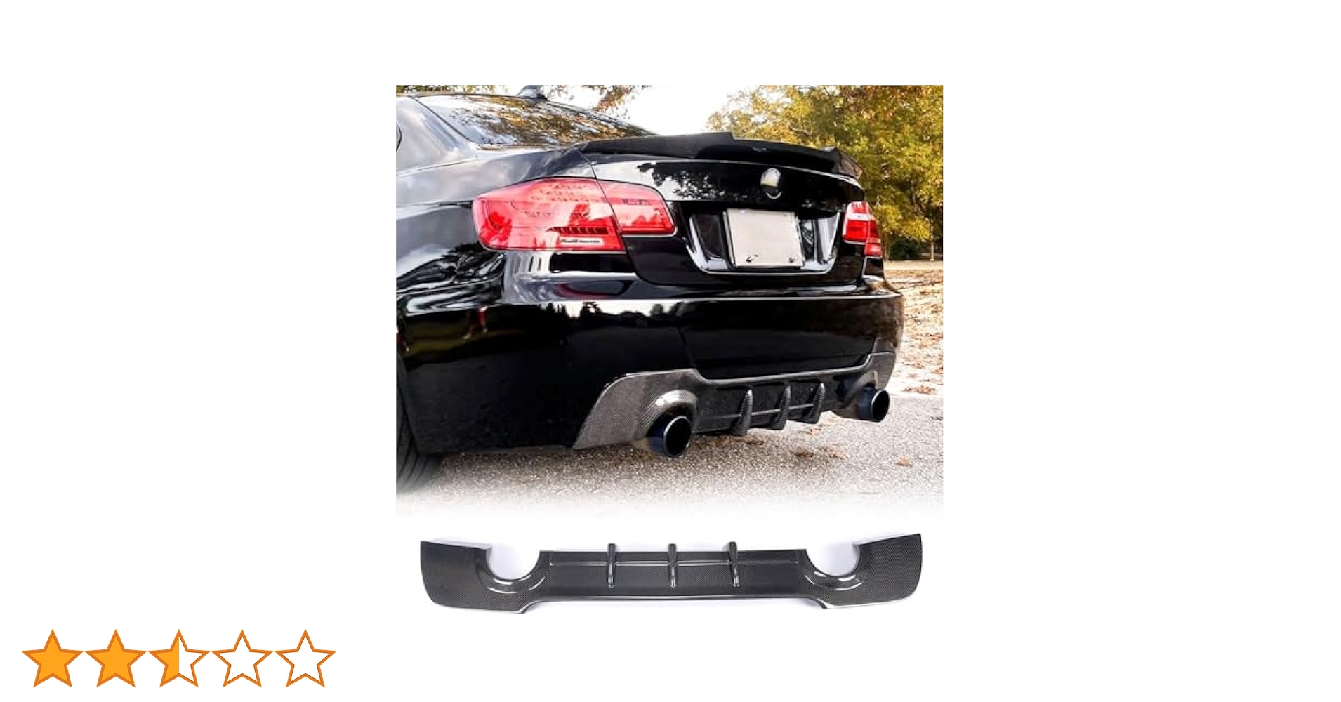 Amazon | カーボンファイバー リアディフューザー 用の BMW 3