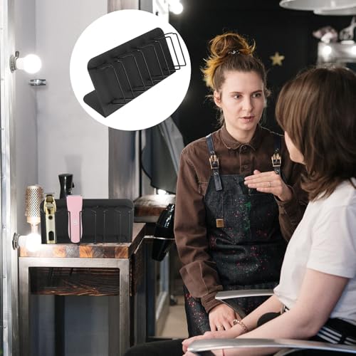 Support pour tondeuses électriques sèche-cheveux acier inoxydable noir mural - 7