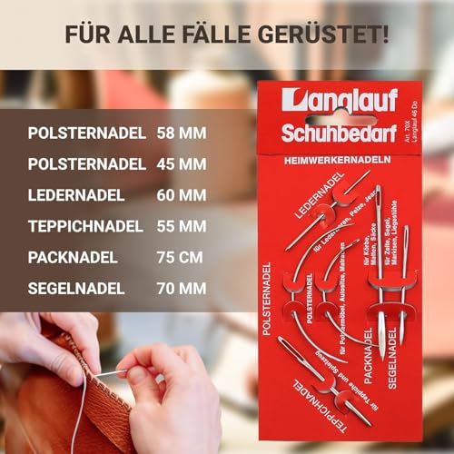 Nähahle Langlauf Schuhbedarf Leder Nähset für Schuhmacher und Sattler