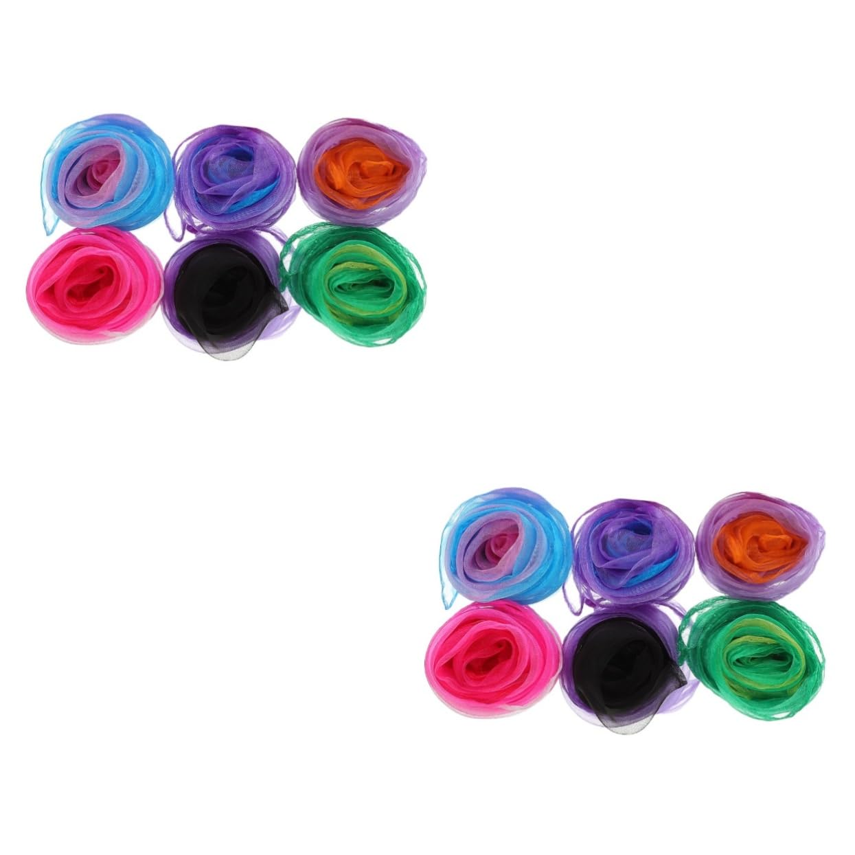 LIFKOME 12 Pcs Dancer Pink Dance Scarves Juggling Scarves Dancing Accessories Chiffon