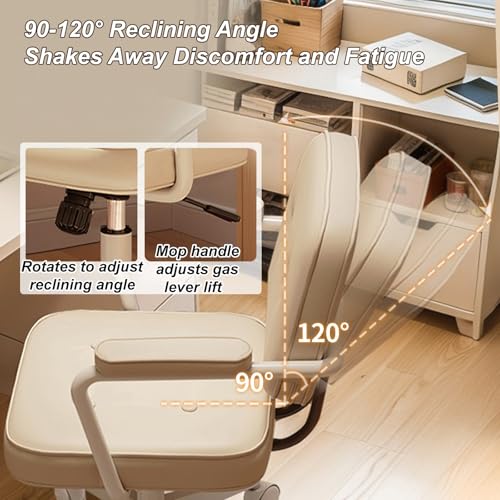 Chaise de bureau pivotante rose compacte et confortable pour ordi