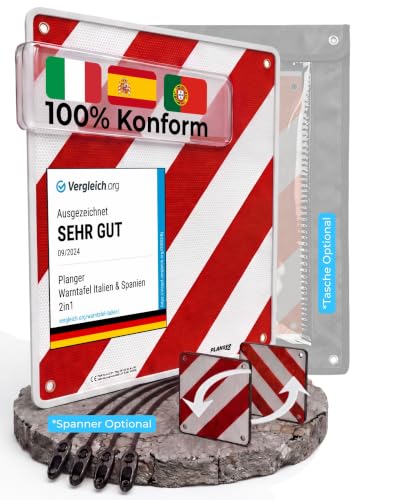PLANGER® Warning Sign Italy and Spain 2in1 (50 x 50 cm...