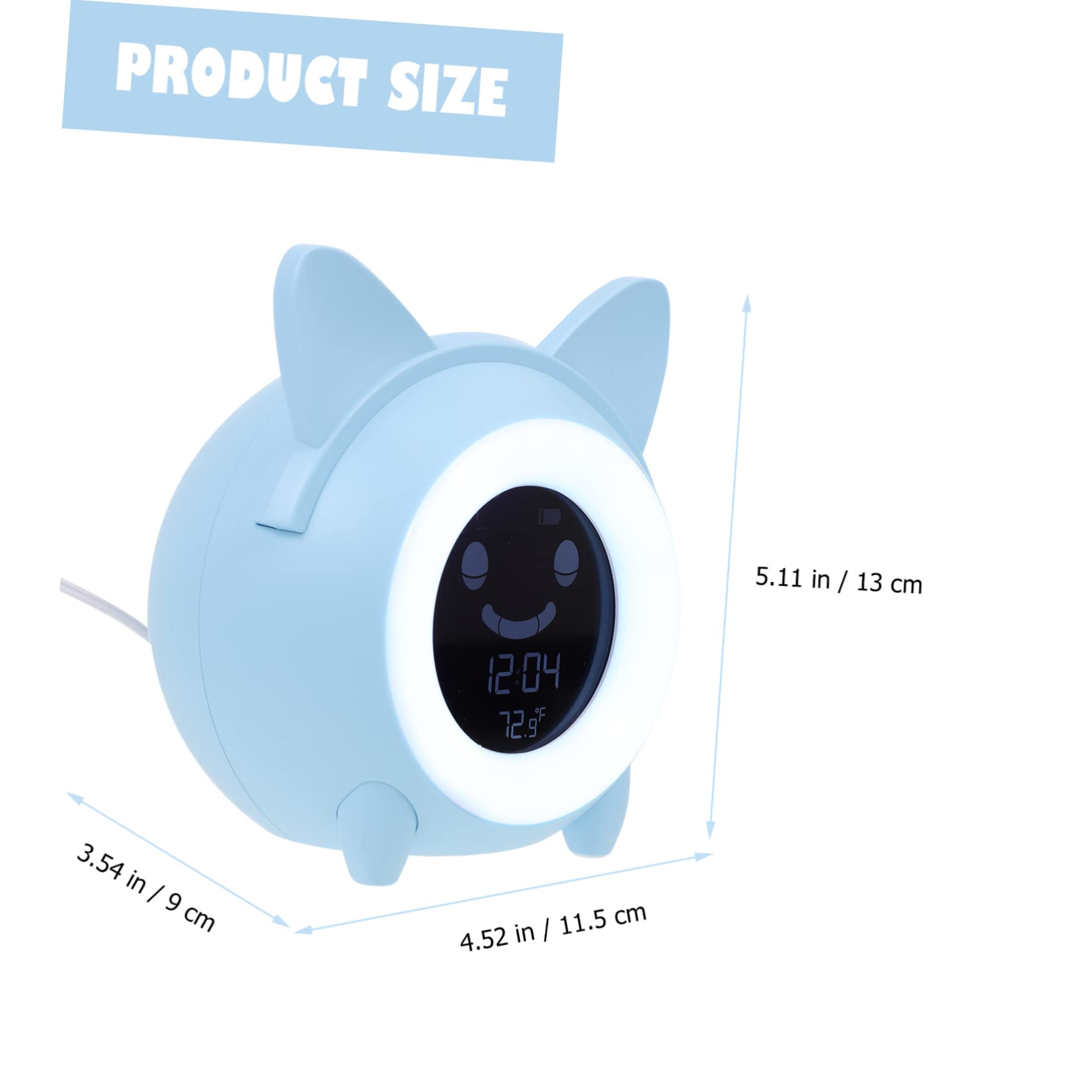 Cabilock Reloj Despertador Digital 1 Juego Niños Plástico Azul