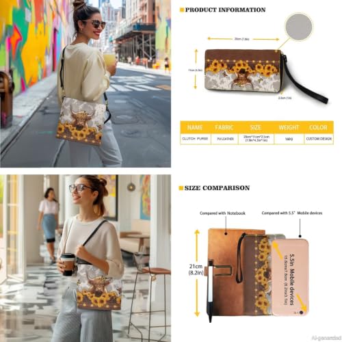 Image of Bucket Crossbody Bag Set for Women Lady, Leather Purse and Wallet Set Large Bucket Bag with Wallet