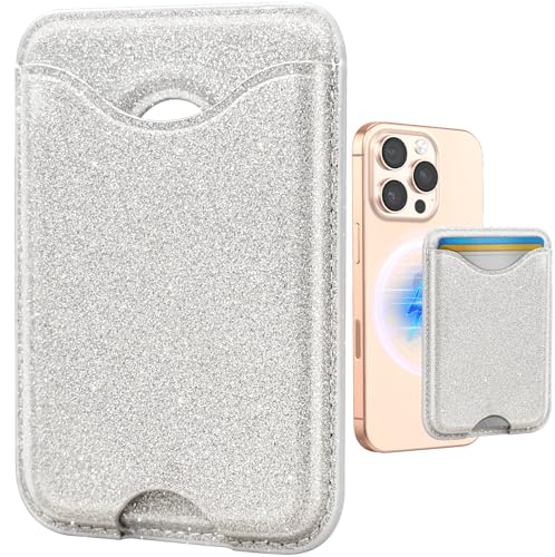 Shorogyt Magsafe�E�H���b�g���C�J�[�h�z���_�[�Ή� - �O���b�^�[�V���o�[ �d�b���z ���f�B�[�X �e�B�[�� �K�[���Y iPhone 17/16/15/14/13/12�V���[�Y�p �X���� Apple Mag RFID�}�O�l�b�g�p �J�[�h3���Ή�