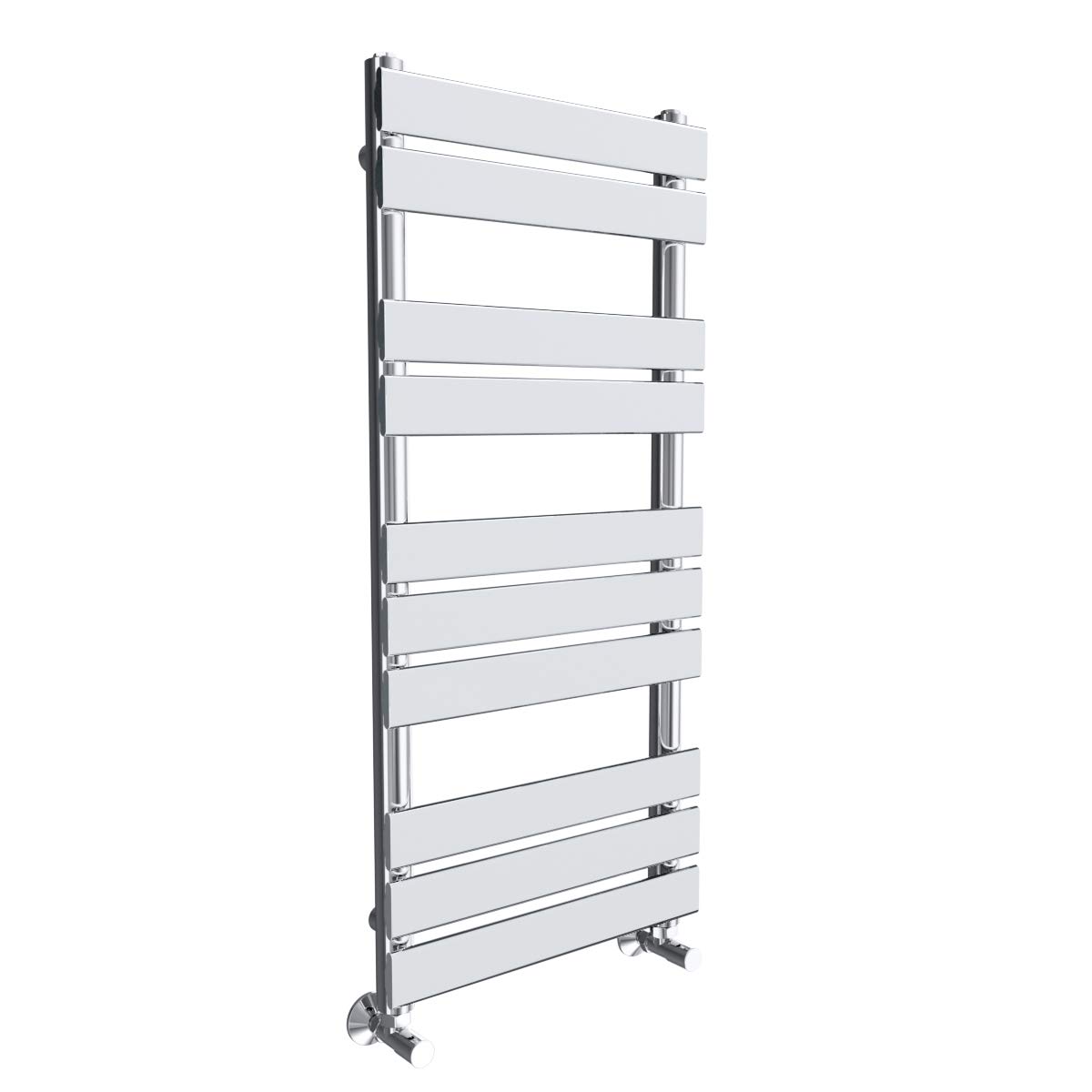 NRG Bathroom Flat Panel Heated Towel Rail Radiator Modern Central Heating Warmer Wall Mounted Ladder Rad 1000×450mm Chrome