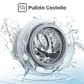 Hisense WFQE9014EVJM – Lavatrice a Carica Frontale 9 kg, Classe A, Vapore, 15 Programmi, Motore Inverter, Programma Rapido 15’, Pause & Add, Pulizia Cestello, Display LED, Bianco