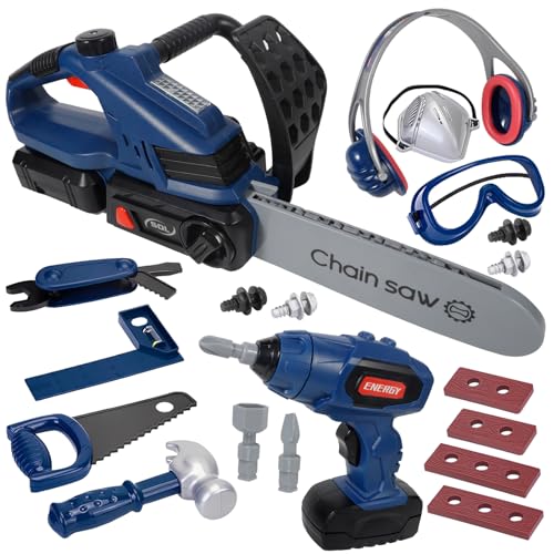 Mqvxt Juguetes Niños Juguete Motosierra,25pcs Juguete De Imitación Juguetes Educativos Para Niños, Juego De Construcción De Herramientas De J Mqvxt Juguetes Niños Juguete Motosierra,25pcs Juguete De Imitación Juguetes Educativos Para Niños, Juego De Construcción De Herramientas De J