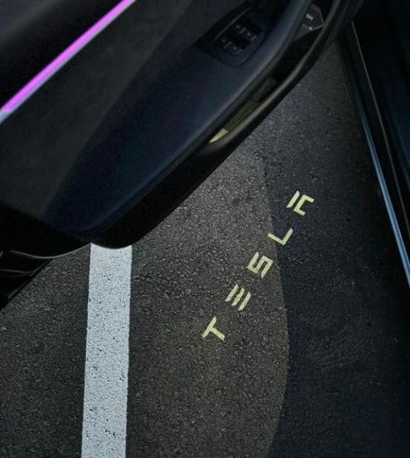 Tesla Model Y ile Uyumlu Araç Kapısı HD LED Projektör Işığı (Tesla) - Yüksek Çözünürlük