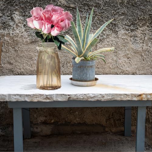 Vase en verre khaki résistant pour boutures et fleurs sans entretien difficile - 6