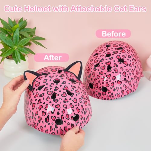 Kids Bike Helmet for Girls 3-5/5-8/8-14, Adjustable Helmet
