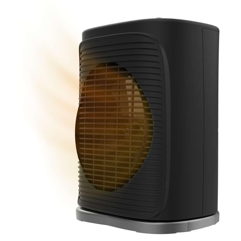 Cecotec Calefactor Eléctrico Bajo Consumo ReadyWarm 2050 Max Force Black. Termoventilador de 2000 W, 3 Modos, Termostato Regulable, Uso Sencillo, Área de Cobertura 20 m2, Negro
