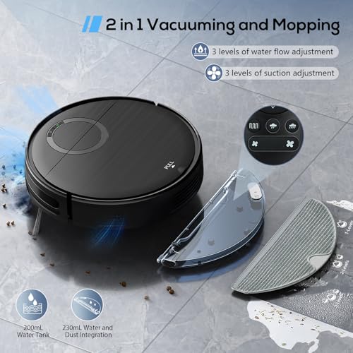 Robot Vacuum and Mop Combo with Self-Empty Base