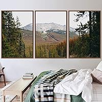 3 Piece Framed Canvas Wall Art Forest Waterfalls Canvas Prints Home Artwork Decoration for Living Room,Bedroom - 16