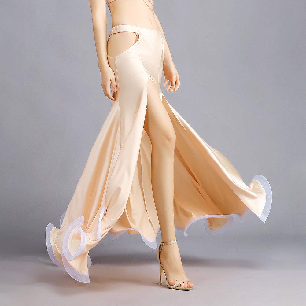 ROYAL SMEELA Slim Sexy Gonna di Danza del Ventre Fessura Svuotare Gonne da Ballo Costume Danza del Ventre Abbigliamento Donna Maxi Gonna a Sirena Abiti Danza del Ventre Gonna danzatrice del Ventre