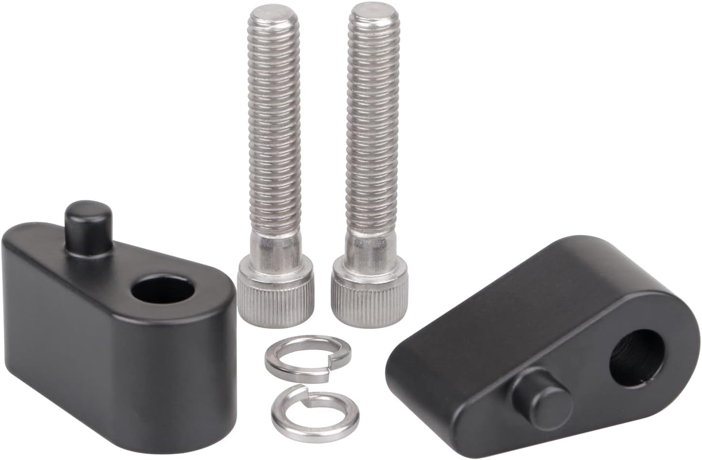 Black Passenger Floorboard Extension Spacer Kit W/Bolts Compatible With 1986-2023 Harley Touring Road King Street Glide Electra Glide Road Glide FLHT FLT