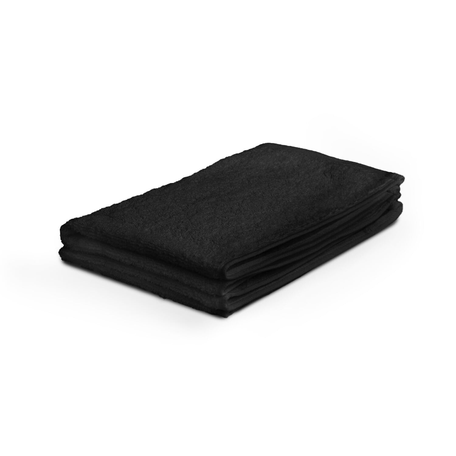 BgEUROPE - Confezione da 20 asciugamani per ospiti, tinta unita, 400 g/m², colore: nero