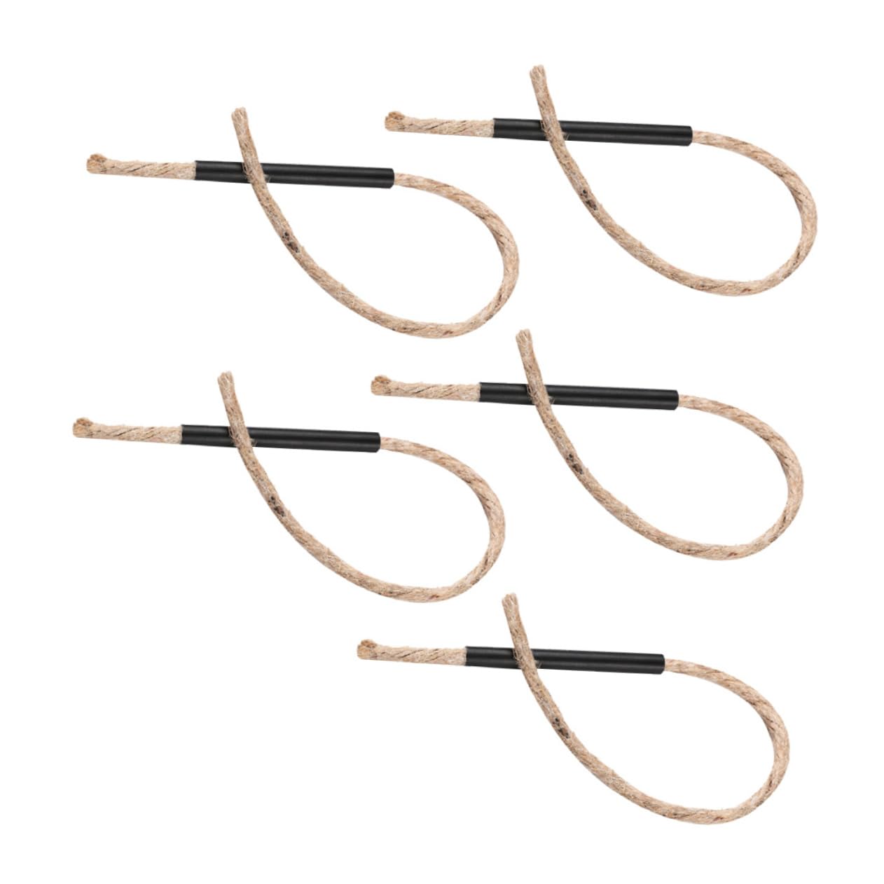 Balacoo 5pcs Jute Twine Fire Starter Sticks Survival Matches Starting Rope Fire Kit Survival Camping Fire Black Aluminum Alloy
