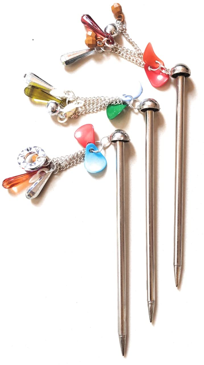 Triply9 Fine Steel Jura Hair Stick With Jumki (Silver- 17 Cm) (B09Y3LQSP5) Amazon Price History, Amazon Price Tracker