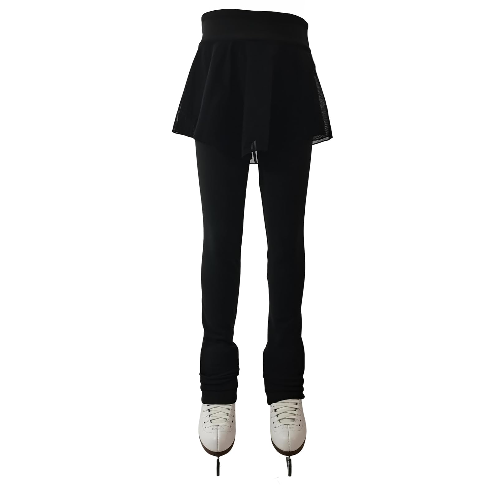 LIUHUO Eiskunstlauf Hakama Mädchen Schwarz Leggings Wettbewerb Training Kleidung