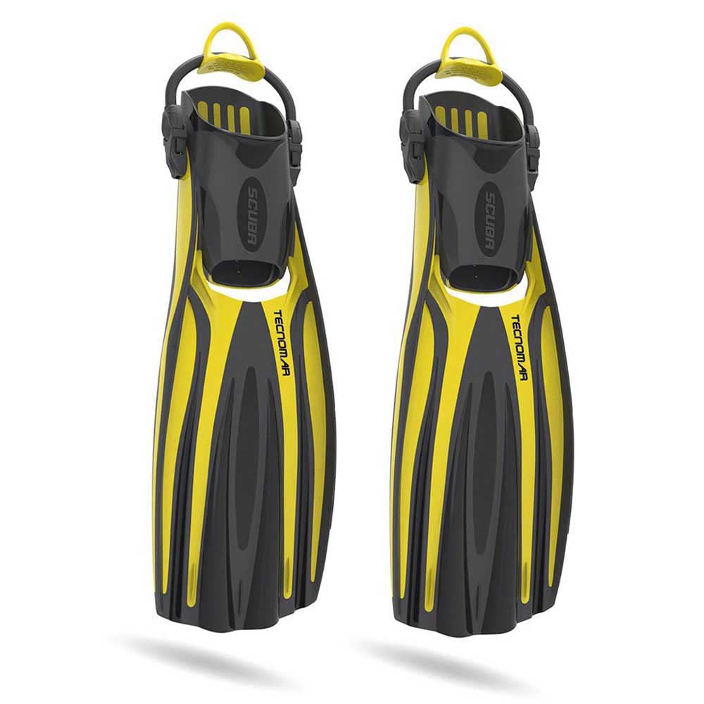 TECNOMAR Pinne Momentum Regolabili, Adulti Unisex, Giallo (Giallo), ML (43/44)