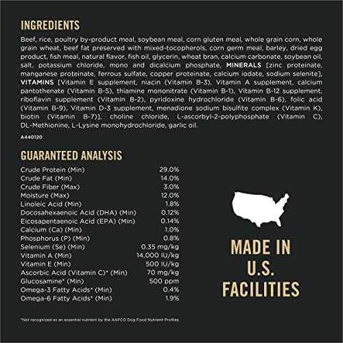 Image of Purina Pro Plan Adult 7+ Complete Essentials Shredded Blend Beef & Rice Formula High Protein Dog Food for Senior Dogs - 6 lb. Bag