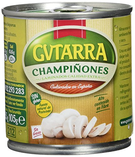 Gvtarra Champiñón Laminado Extra Lata - Paquete de 12 x 315 gr