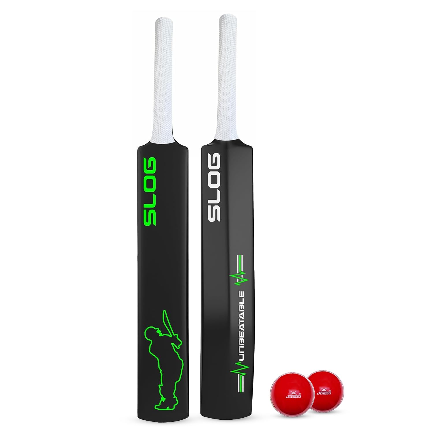 Jaspo Slog Plastic Cricket Kit | 34 Inch Bat Specially Designed for Tennis Ball & Wind Ball | Durable Cricket Set for Kids, Beginners & Casual Play (Slog Bat with 2pc Ball)-image-18