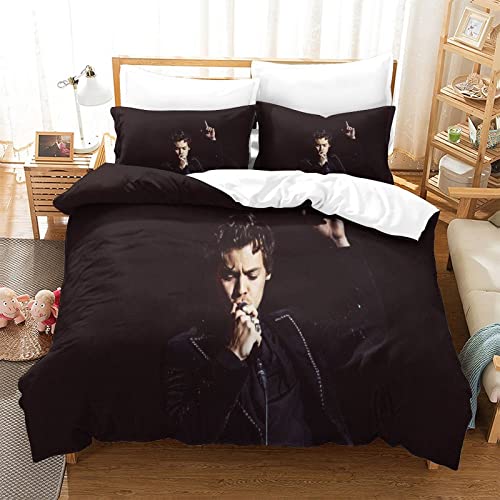Harry Styles Funda Nórdica 3 Piezas Juego De Sábanas De Edredón De Ropa De Cama Digital 3D Juego...