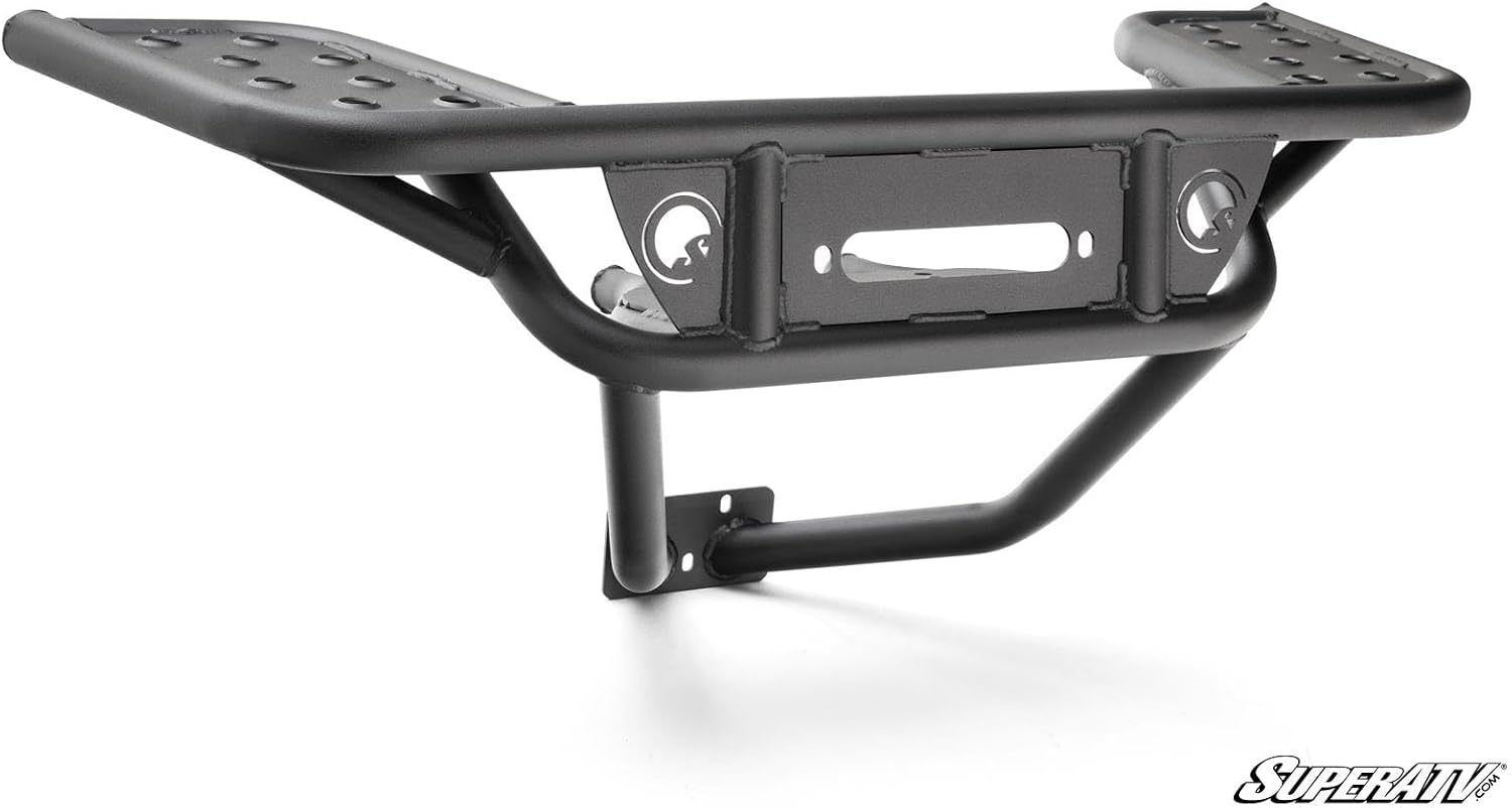SuperATV Winch Ready Front Bounty Bumper For Polaris RZR XP 1000/XP Turbo/900/S 1000/Trail, Black, Made for Black Ops Winches, See Fitment, USA Made