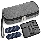 AMOZZ Insulin Cooler Travel Case with 2 Reusable Ice Packs – Compliant Medication Cooler for Travel, Insulated Diabetic Bag, Diabetes Travel Case & Organizer for Glucose Monitor and Syringes