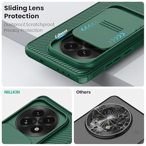 Image of PRITO Nilkin Classic Series Compatible for OnePlus 13 (1+13) Case with Camera Cover, [Camera Lens Protector] [Scratch-Resistant] [360 Full Protection] Shockproof Slim Phone Case (Green, 1+13)