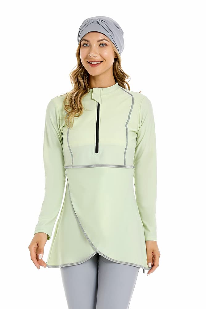 Costumi da Bagno Musulmani per Le Donne Costume Intero Islamico Burkini Modest Costume da Bagno a Maniche Lunghe Sportivo