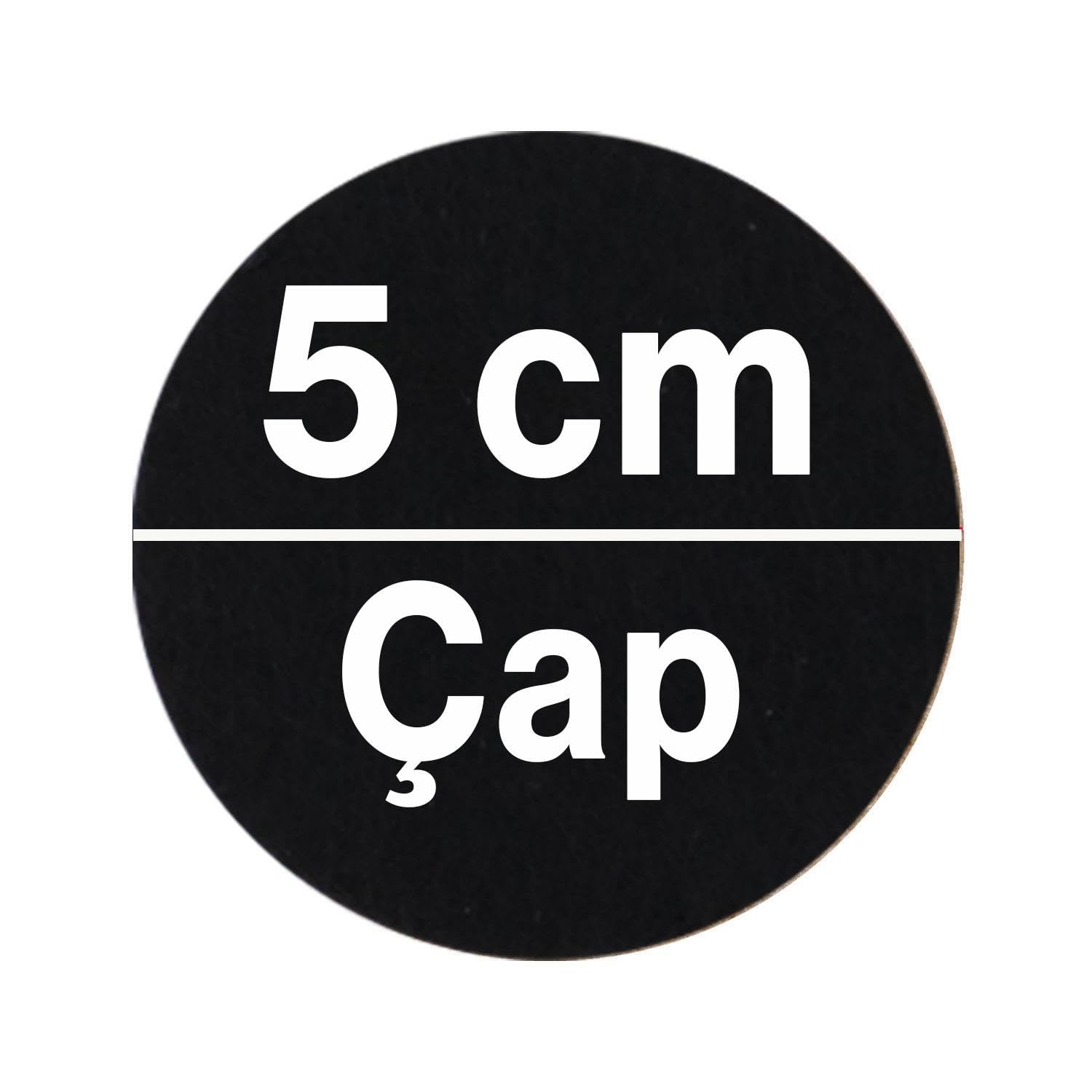 Badem10 Zemin Koruyucu Keçe 50 Mm Yapışkanlı (8'Li Paket) Masa Sandalye Mobilya Koltuk Ayak Keçesi Siyah