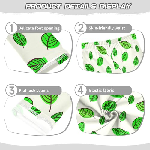 Girls' Leggings Green Leaf Kids Yoga Tights Pants 1 Pack 23022793