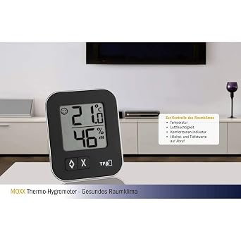 TFA 30.5026.01 Moxx Digital Thermo-Hygrometer - Black