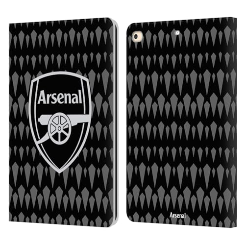 Head Case Designs Officially Licensed Arsenal FC Home Goalkeeper 2023/24 Crest Kit Leather Book Wallet Case Cover Compatible with Apple iPad 9.7 2017 / iPad 9.7 2018