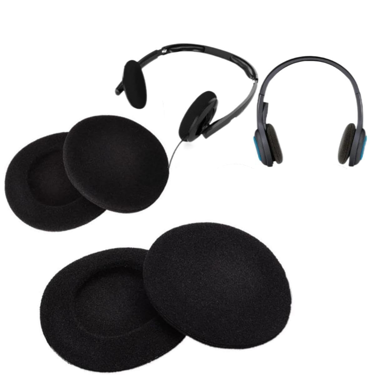 QPOIBSD Ear Cushions Foam Replacement for Plantronics Headphones Most Standard Size Office Telephone Headsets H251 H251N H261 H261N H351 H351N H361