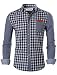 Tom's Ware Mens Trendy Slim Fit Two-toned Checkered Longsleeve Shirt