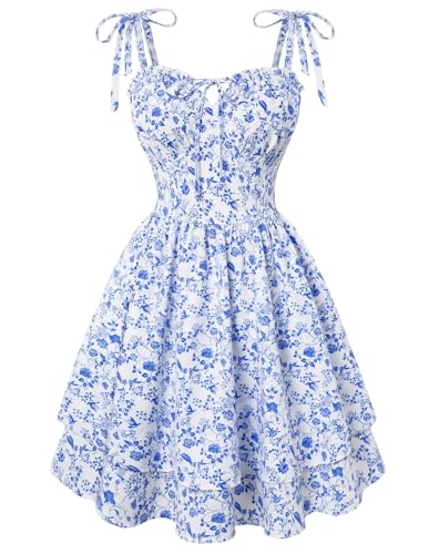 Image of Scarlet Darkness Floral Mini Dress for Women Corset Graduation Sundress