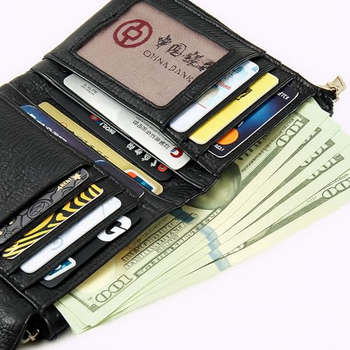 Joyfullygo Wallet, Unisex Soft Pebble Leather Wallet, Billfold Wallet for Men Women, Small Pebble Leather Purse with Credit Card Holder, Coin Holder & Cash Slots (White)2