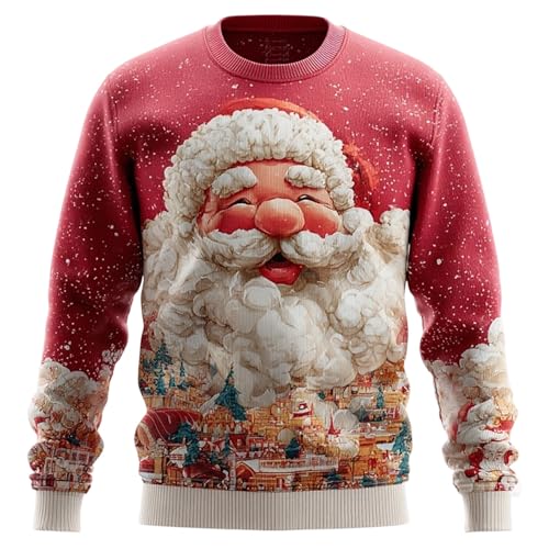 Cadeau de Noël pour hommes pull d'hiver amusant à motif imprimé