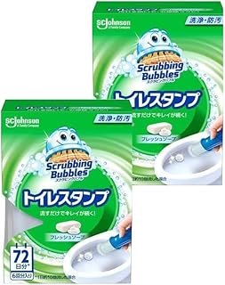 スクラビングバブル フレッシュソープ 6回分(72日) トイレ掃除 トイレスタンプ 本体 トイレ洗剤 トイレ 掃除 付け替え用 (2個セット)