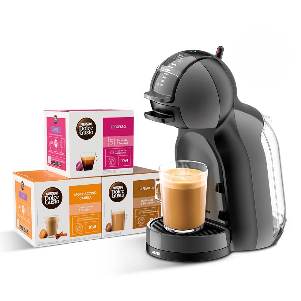 Kit Cafeteira Nescafé Dolce Gusto Mini Me Preta 220v + 30 Cápsulas