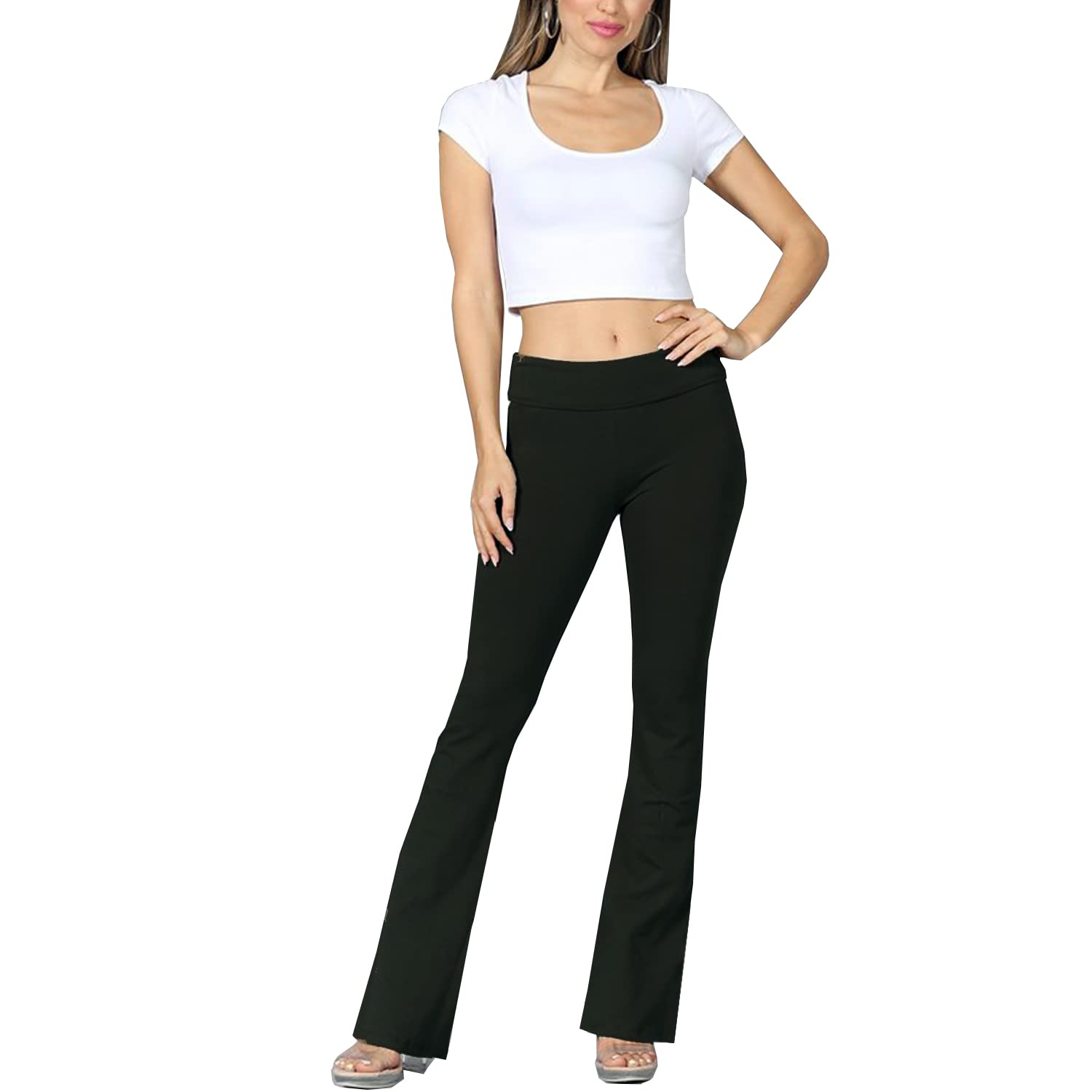 CNC STYLE Women's Stretch Cozy Pajamas Cropped Top Jogger Pants Outfit Sweatsuits 2 Pieces Loungewear Set