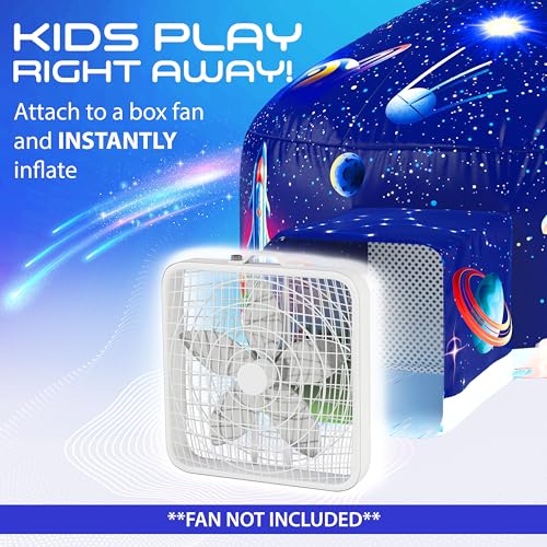 Fort Spatial Gonflable Enfant Cabane Espace Lumineuse LED