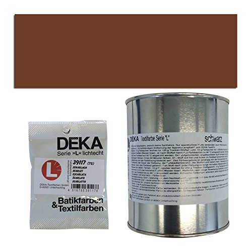 CREATIV DISCOUNT NEU Textilfarbe/Batikfarben/Stoff-Färbefarben, Serie L, 500g, Kastanienbraun