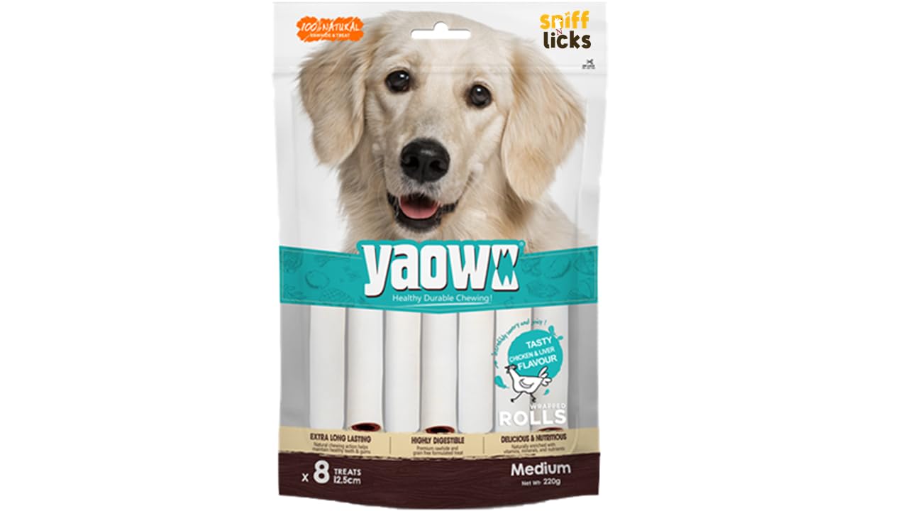 See full amazon price history chart for Gnawlers Yaowo Rawhide Medulla Roll Dog Bone Filled with Chicken Inside for All Life Stages, 4.5" Inch,220g (Pack of 1) by Sniff N Licks Gnawlers Yaowo Rawhide Medulla Roll Dog Bone Filled with Chicken Inside for All Life Stages, 4.5" Inch,220g (Pack of 1) by Sniff N Licks (B0CW9PWPFK) Amazon Price History, Amazon Price Tracker